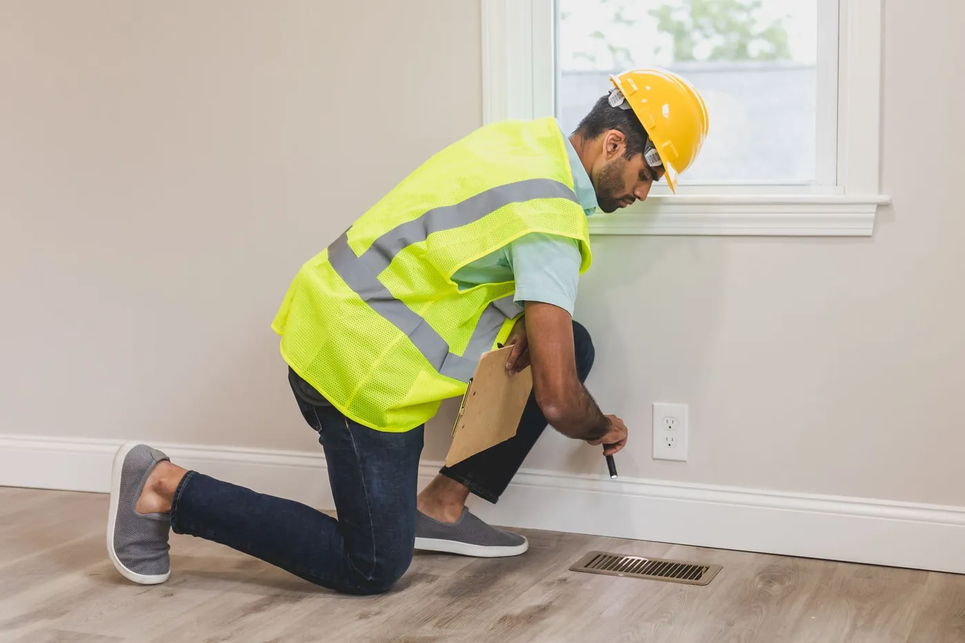radon testing in Jacksonville home floor